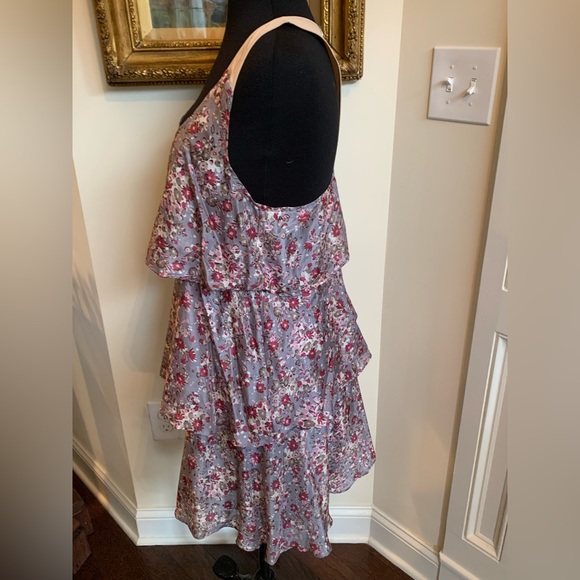 Silk Tiered Floral Summer Dress - Picture 5 of 11
